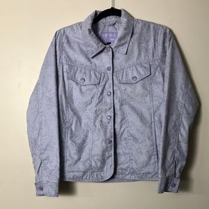 Jacket Outback Trading Company floral paisley western pastel purple size small